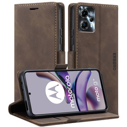 Husă pentru Motorola Moto G13/ G23 4G, ERBORD Vintage, portofel cu clapetă, cafea