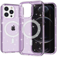 Huse pentru iPhone 14 Pro Max, Dropproof MagSafe Glitter, violet