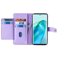 Cu clapetă pentru Honor Magic5 Lite, Wallet Zipper Pocket, violet