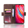 Cu clapetă pentru Xiaomi Redmi Note 8 Pro, Card Slot, maro