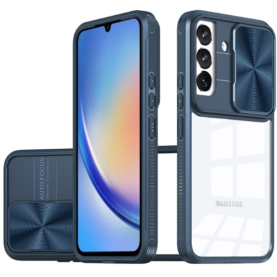Huse pentru Samsung Galaxy A34 5G, Slide Camera, albastru
