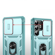 Husă pentru Samsung Galaxy S25 Ultra, KickStand Camera Lens, albastru