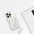 Husă pentru iPhone 16 Pro, ERBORD Glitter MagSafe, transparentă + Sticlă pentru ecran
