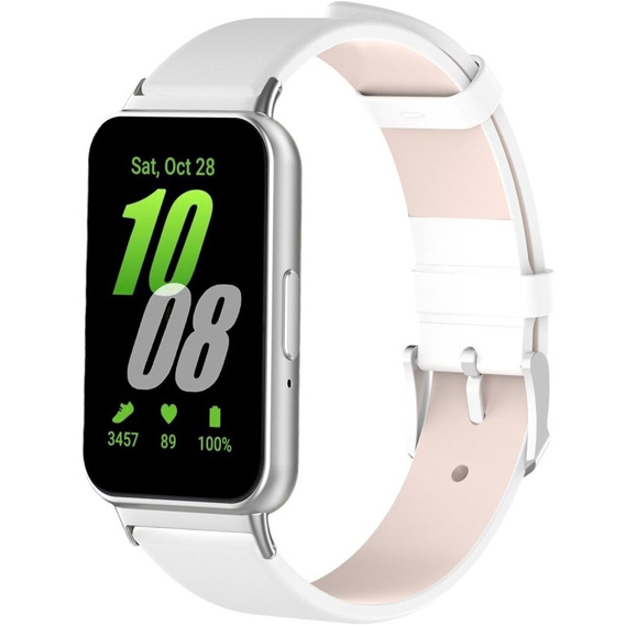 Curea din piele pentru Samsung Galaxy Fit 3, alb
