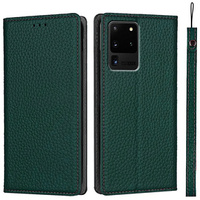 Husă din piele pentru Samsung Galaxy S20 Ultra, ERBORD Grain Leather, verde