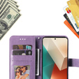 Cu clapetă pentru Xiaomi Redmi Note 13 5G, Mandala, violet