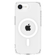 Carcasă MagSafe Spigen pentru iPhone 16E, Ultra Hybrid, transparent / alb + 9H Tempered Glass