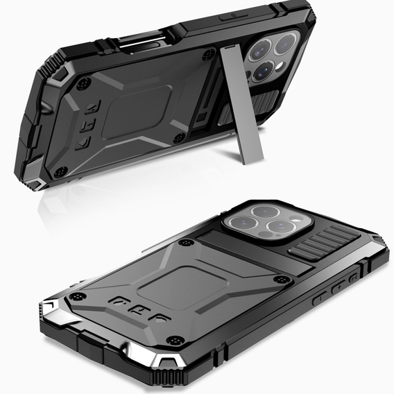 Husă blindată pentru iPhone 16 Pro, R-JUST, negru