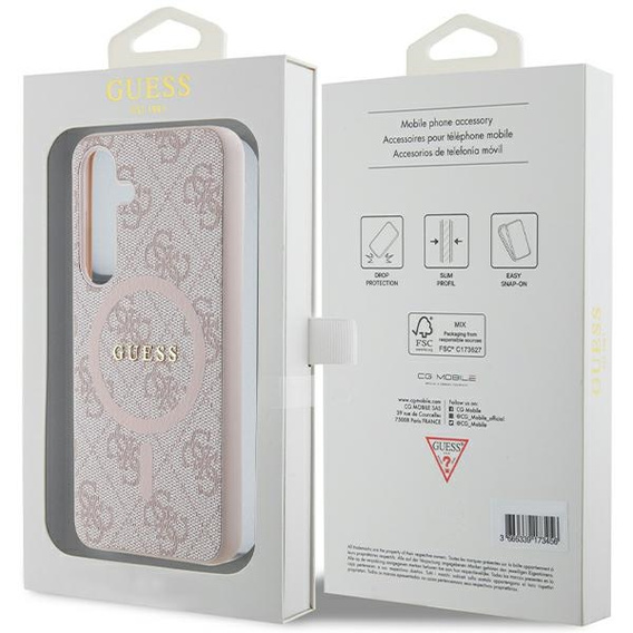 Husă Guess HC MagSafe PU 4G Ring Classic Logo pentru Samsung Galaxy S24