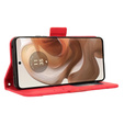 Cu clapetă pentru Motorola Edge 50 Ultra, Card Slot, roșu