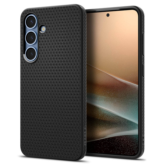 Carcasa Spigen pentru Samsung Galaxy S25+ Plus, Liquid Air, negru + 9H Tempered Glass