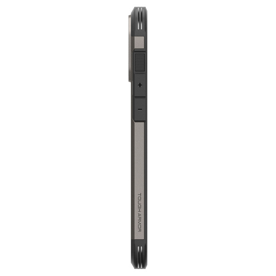 Carcasa Spigen pentru iPhone 16 Pro Max, Tough Armor Mag MagSafe, gri + 9H Tempered Glass
