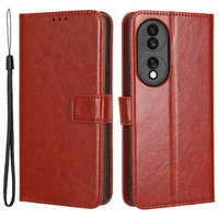 Cu clapetă pentru Honor 70 5G, Crazy Horse Wallet, maro