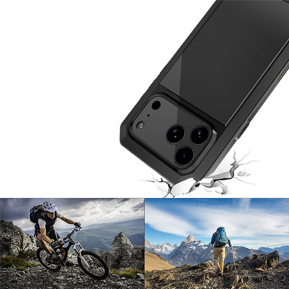 Carcasă blindată cu sticlă temperată încorporată pentru iPhone 17 Pro Max