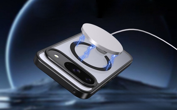 Husă Fusion Hybrid pentru Google Pixel 10 / 10 Pro, pentru MagSafe, cu suport, transparentă