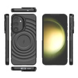 Husă pentru Samsung Galaxy S25+ Plus, Ripple Kickstand, pentru MagSafe, negru
