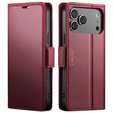 ERBORD Glossy Litchi caz, flip portofel pentru iPhone 17 Pro Max