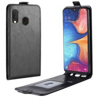 Cu clapetă pentru Samsung Galaxy A20E, Flip, negru