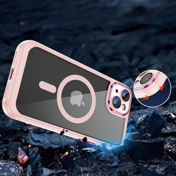 Husă pentru iPhone 13, ERBORD Impact Guard, MagSafe, roz