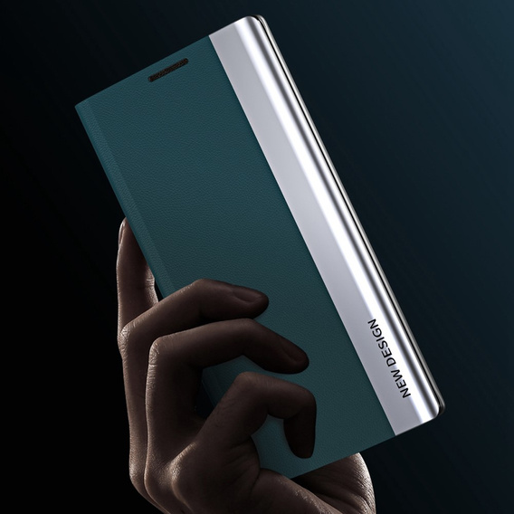 Cu clapetă pentru Samsung Galaxy S23, Side Magnetic, verde