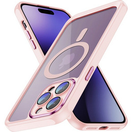 Husă pentru iPhone 15 Pro, ERBORD Impact Guard, MagSafe, roz