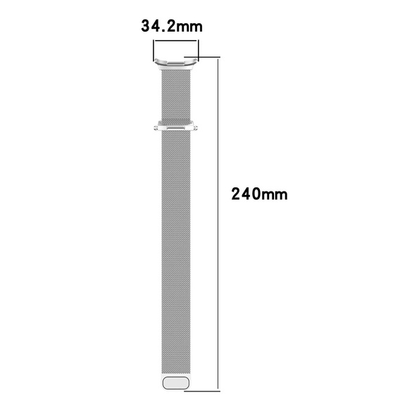 Brățară curea milaneză pentru Samsung Galaxy Watch Ultra 47mm (2025 / 2024), argintiu