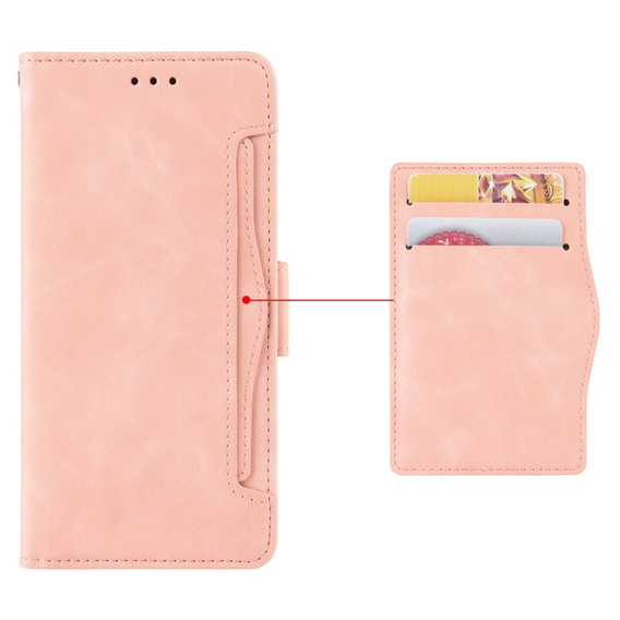 Cu clapetă pentru Oppo Reno 13 Pro, Card Slot, roz