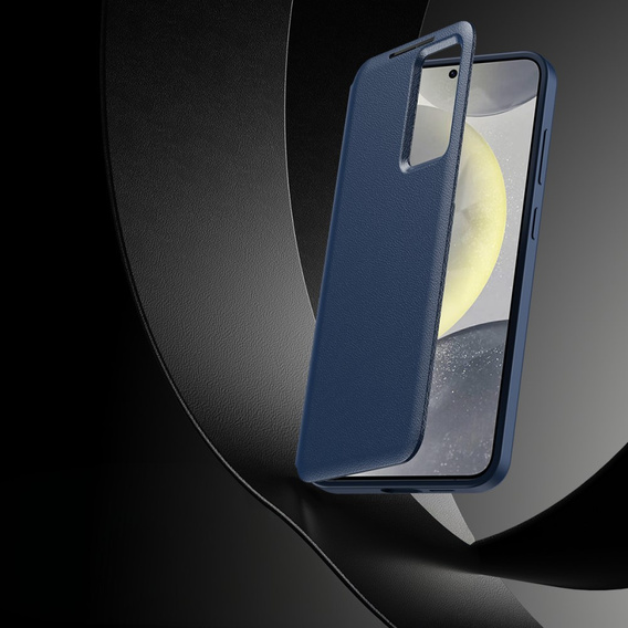 Husă cu clapetă pentru Samsung Galaxy S23 FE, Smart View Wallet, albastru închis