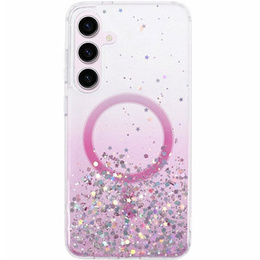 Husă pentru Samsung Galaxy S24, Glittery, pentru MagSafe, roz