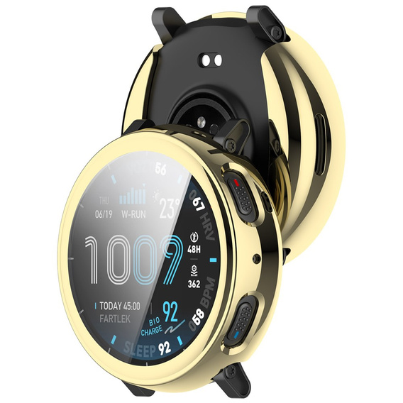 Husă 2-în-1 cu protecție pentru ecran pentru Amazfit Active Max, auriu