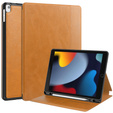 Husă pentru iPad 10.2 2021 / 2020 / 2019, Business Card and Pen Slot, maro