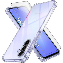 Carcasă pentru Samsung Galaxy A36, Erbord Dropproof, transparentă + Sticlă