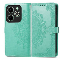 Cu clapetă pentru Infinix Hot 40i, Mandala, verde