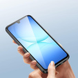 Carcasă pentru Samsung Galaxy A17 5G, Magnetic Dual Glass, transparentă cu laturi negre