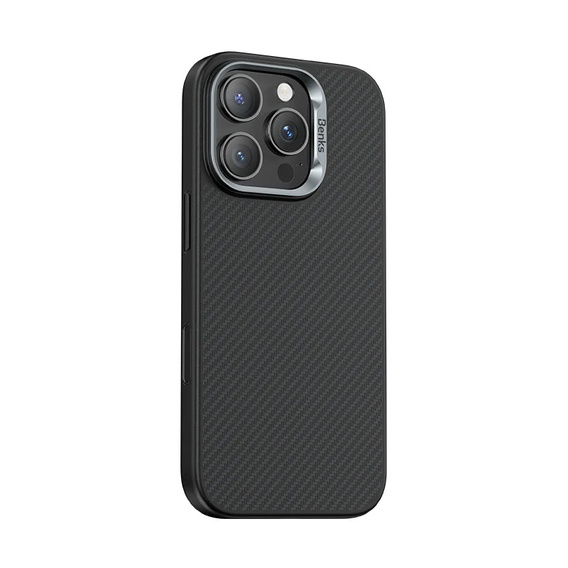 BENKS Kevlar Armor PRO Carbon Fiber 600D D065 caz pentru MagSafe pentru iPhone 16 Pro