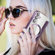 Cu clapetă pentru Samsung Galaxy S23 FE, RFID Wallet MagSafe CamShield, violet