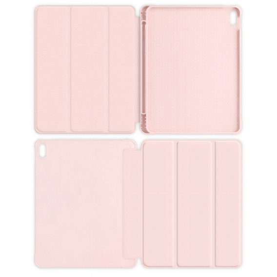 Carcasă pentru iPad 10.9 2022 10 Gen, Smart Pencil, cu suport pentru stylus, roz