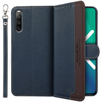 Cu clapetă pentru Sony Xperia 10 IV, KHAZNEH RFID Case, albastru