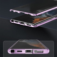 Husa pentru Samsung Galaxy S21 Ultra, Magnetic Dual Glass, violet