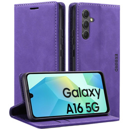 Husă pentru Samsung Galaxy A16, ERBORD Vintage, portofel cu clapetă, violet