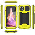 Husă pentru iPhone 15, R-JUST CamShield Slide, armată, galben / negru