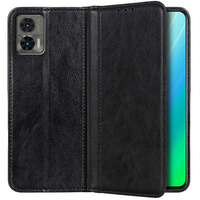 Huse pentru Motorola Edge 30 Neo, Wallet Litchi Leather, negru