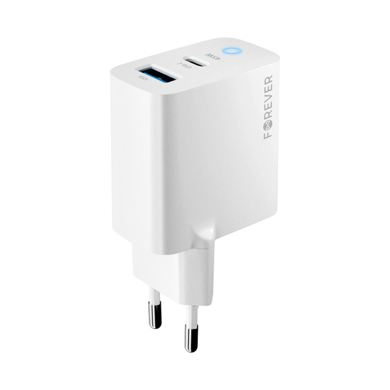 Încărcător de rețea GaN 45 W USB-C + USB
