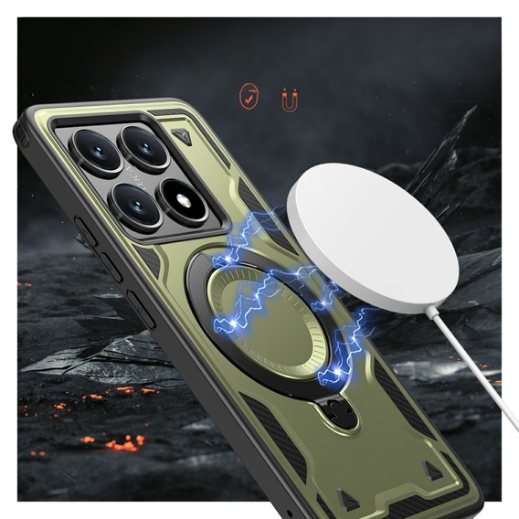 Carcasă pentru Xiaomi 14T, Military MagSafe, verde