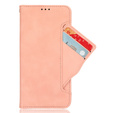 Cu clapetă pentru Motorola Moto G15 / Motorola Moto G15 Power, Card Slot, roz