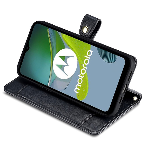 Cu clapetă pentru Motorola Moto G84 5G, Wallet Zipper Pocket, negru