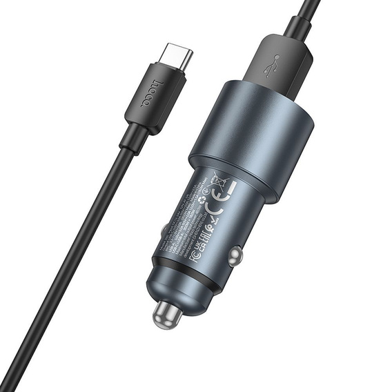 Încărcător auto Hoco Z60 USB-A + USB-C 48 W cu cablu