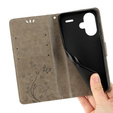 Cu clapetă pentru Xiaomi Redmi Note 13 Pro+, Butterfly, gri