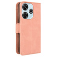 Cu clapetă pentru Xiaomi Redmi 13, Card Slot, roz