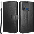 Cu clapetă pentru Xiaomi Redmi 12C, Crazy Horse Wallet, negru